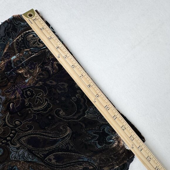 Tasha Polizzi Velvet Burnout Maxi Wrap Skirt M Western Fairy Whimsigoth Paisley - Picture 10 of 11